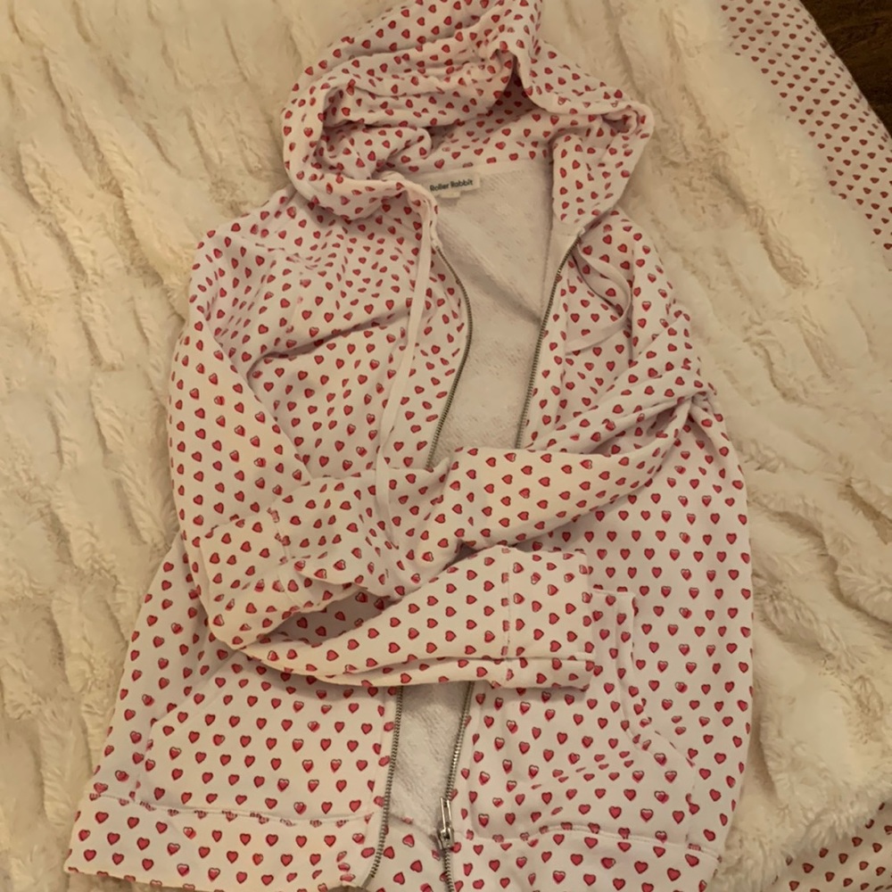 Roller Rabbit Zip Up Hearts Print